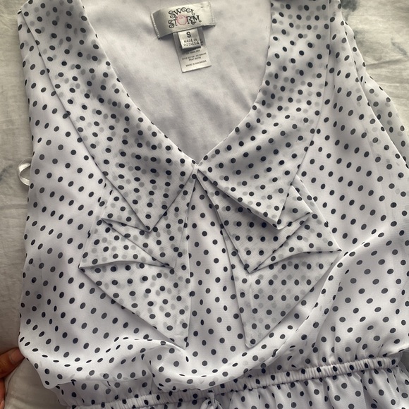 Small Sweet Storm Tween Polka Dot Dress - Picture 3 of 5